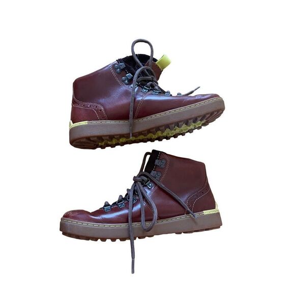 Clarks Mens Chestnut Brown Leather Lace Up Nanu Rise GTX Hiking Boots Size 9.5M main image 6
